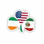 Half American Irish Mexican. Sticker  (Peel N' Stick)